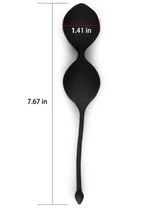 картинка Шарики вагинальные iWhizz Luna, чёрный, 35x200 мм от магазина ErosMania