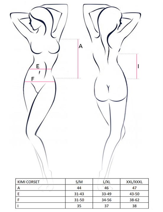 картинка Корсет Kimi, чёрно-розовый, S/M от магазина ErosMania