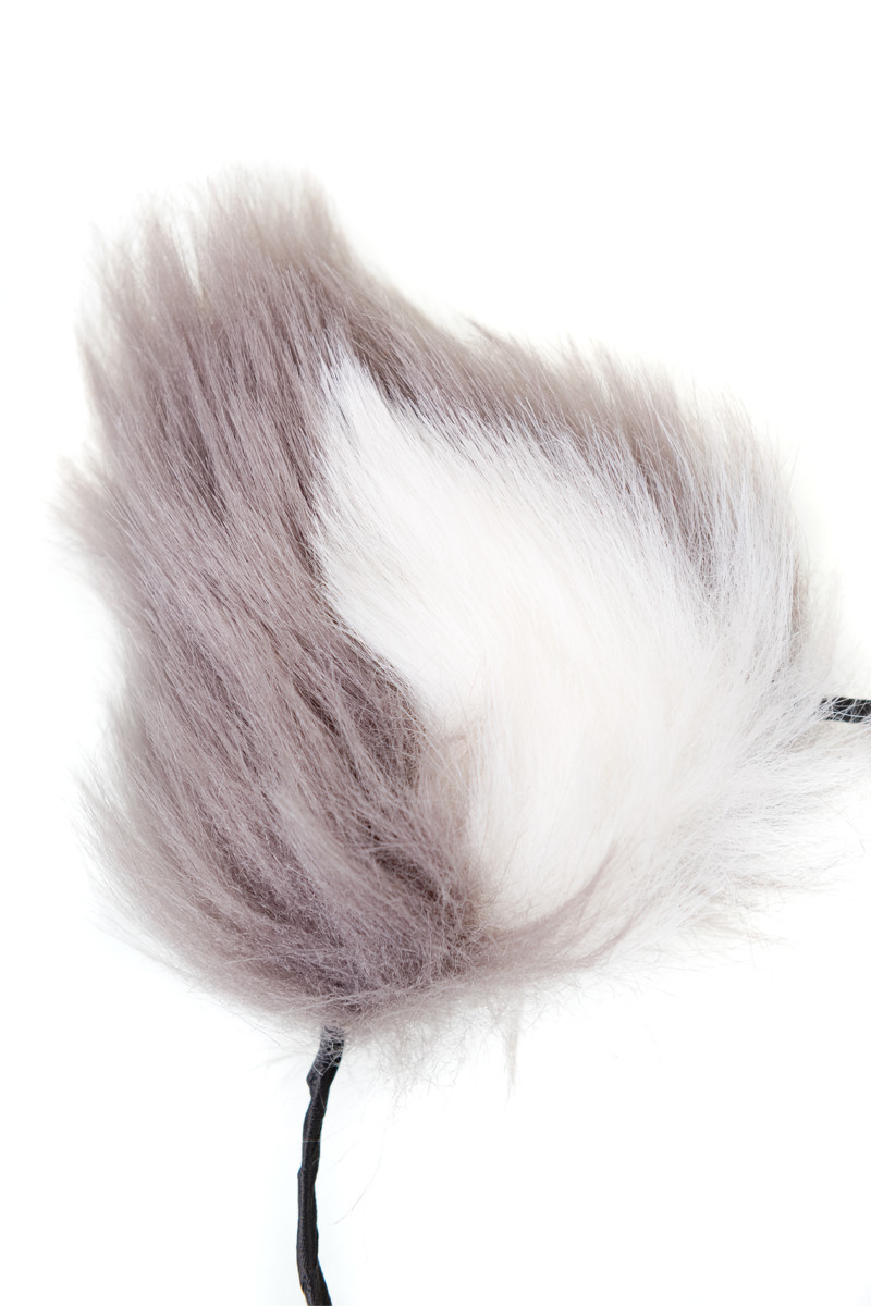 картинка Анальная втулка с хвостом и ушки Metal by Toyfa, металл, серебристая, 44,4 см от магазина ErosMania