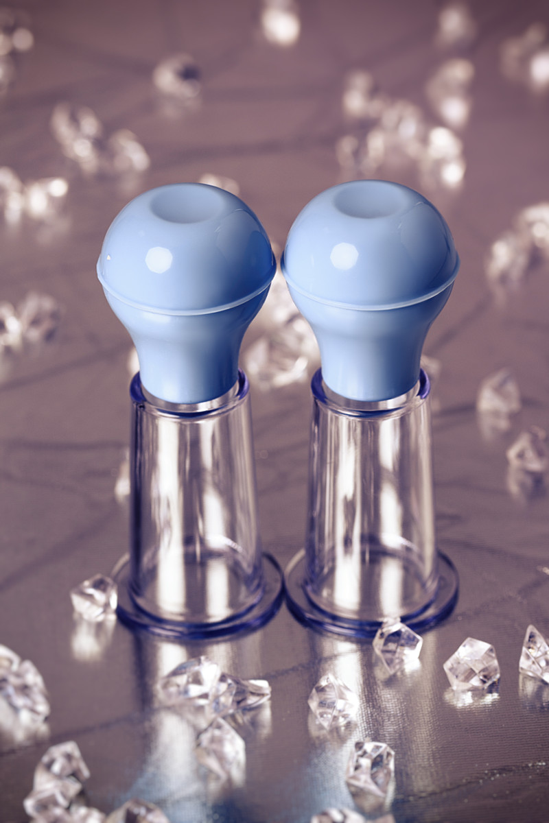 картинка Набор для стимуляции сосков TOYFA, ABS пластик, голубой, 8,8 см от магазина ErosMania