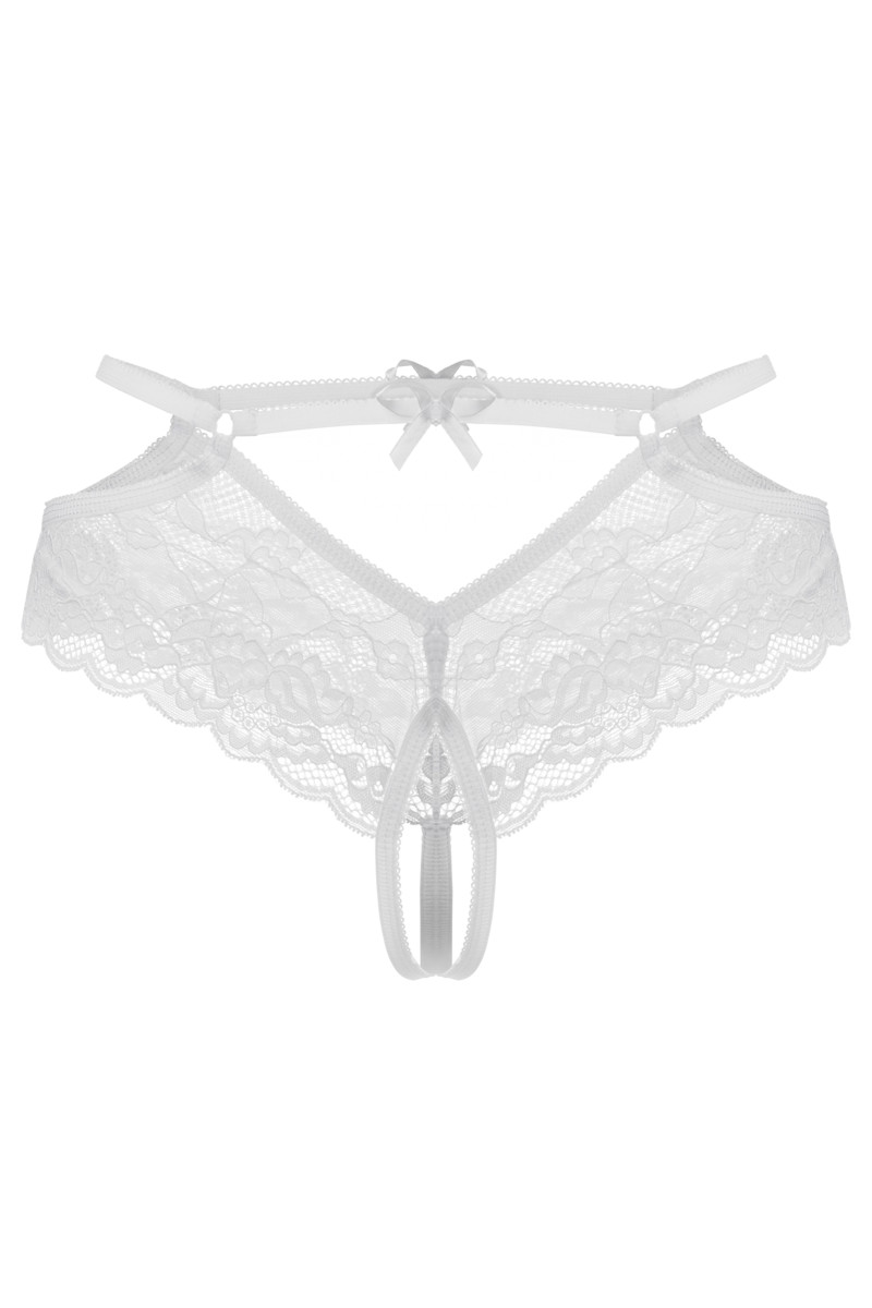 картинка Эротические трусики Erolanta Agnes кружевные, белый (50-52) от магазина ErosMania