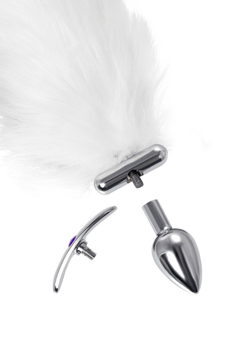 картинка Втулка со светящимся хвостом Metal by Toyfa, металл, серебристая, 25,5 см от магазина ErosMania