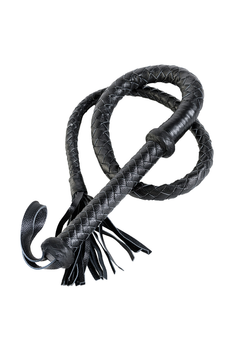 картинка Кнут Плеть TOYFA Theatre кожаный, cерый, 1,75 м от магазина ErosMania