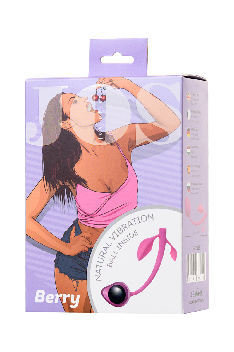 картинка Вагинальные шарики JOS BERRY, силикон, розовый, 15,5 см от магазина ErosMania
