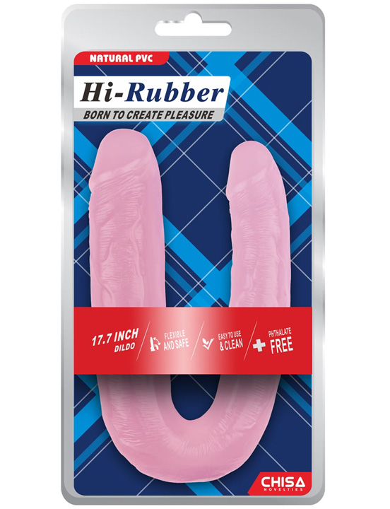 картинка Фаллоимитатор сдвоенный-гигант, розовый от магазина ErosMania