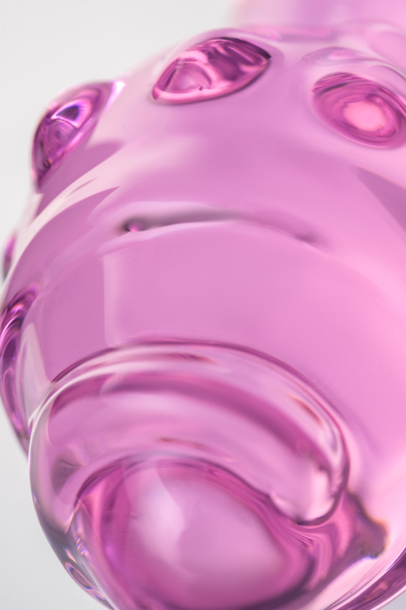 картинка Двусторонний фаллоимитатор Sexus Glass, стекло, розовый, 17 см от магазина ErosMania
