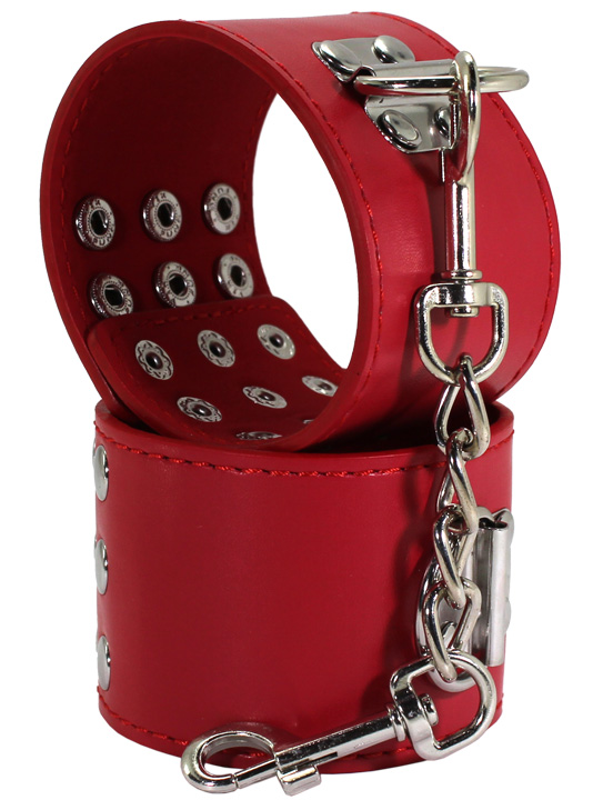 картинка Наручники, с фиксацией, красные от магазина ErosMania