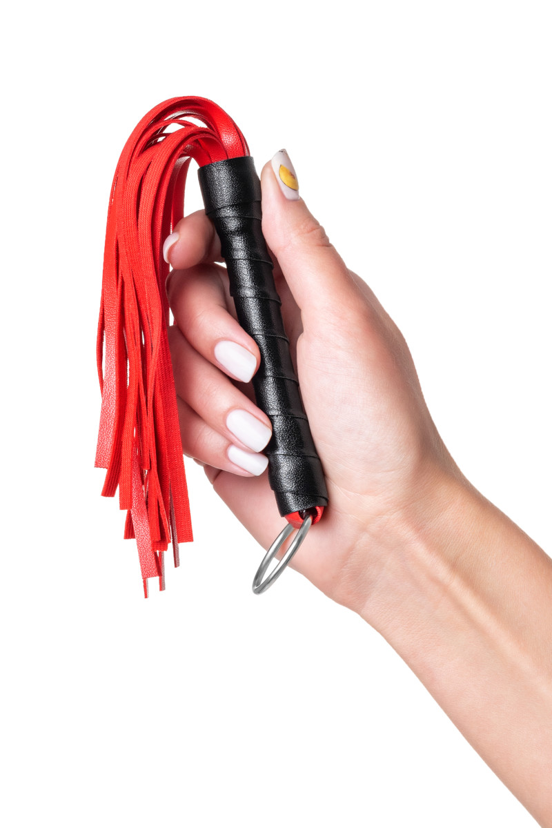 картинка Флоггер Anonymo #0003, PU кожа, красный, 28 см от магазина ErosMania