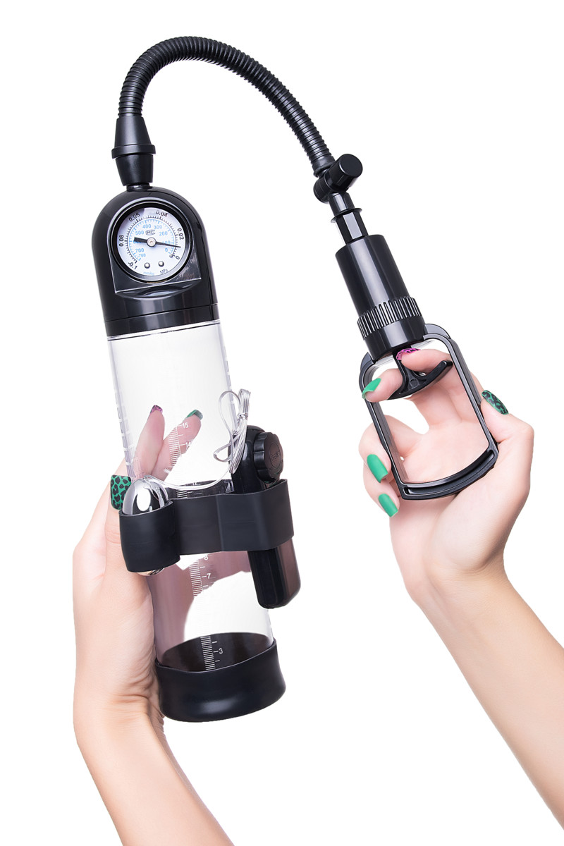 картинка Механическая помпа Sexus Men Training Aksel, ABS-пластик, черная, 70 см от магазина ErosMania