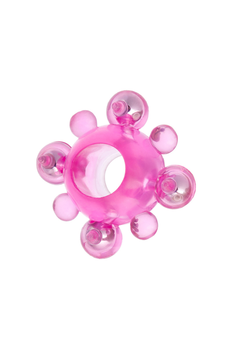 картинка Эрекционное кольцо с бусинками TOYFA, TPE, розовый от магазина ErosMania