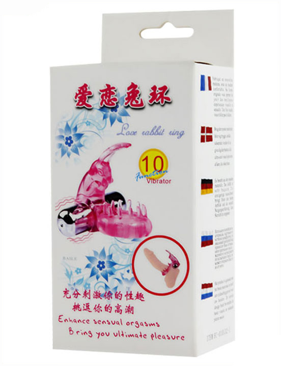 картинка Виброкольцо «Зайчик», розовое, 34x55 мм от магазина ErosMania