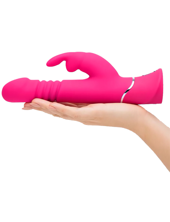 картинка Вибратор Happy Rabbit Thrusting Realistic, розовый от магазина ErosMania