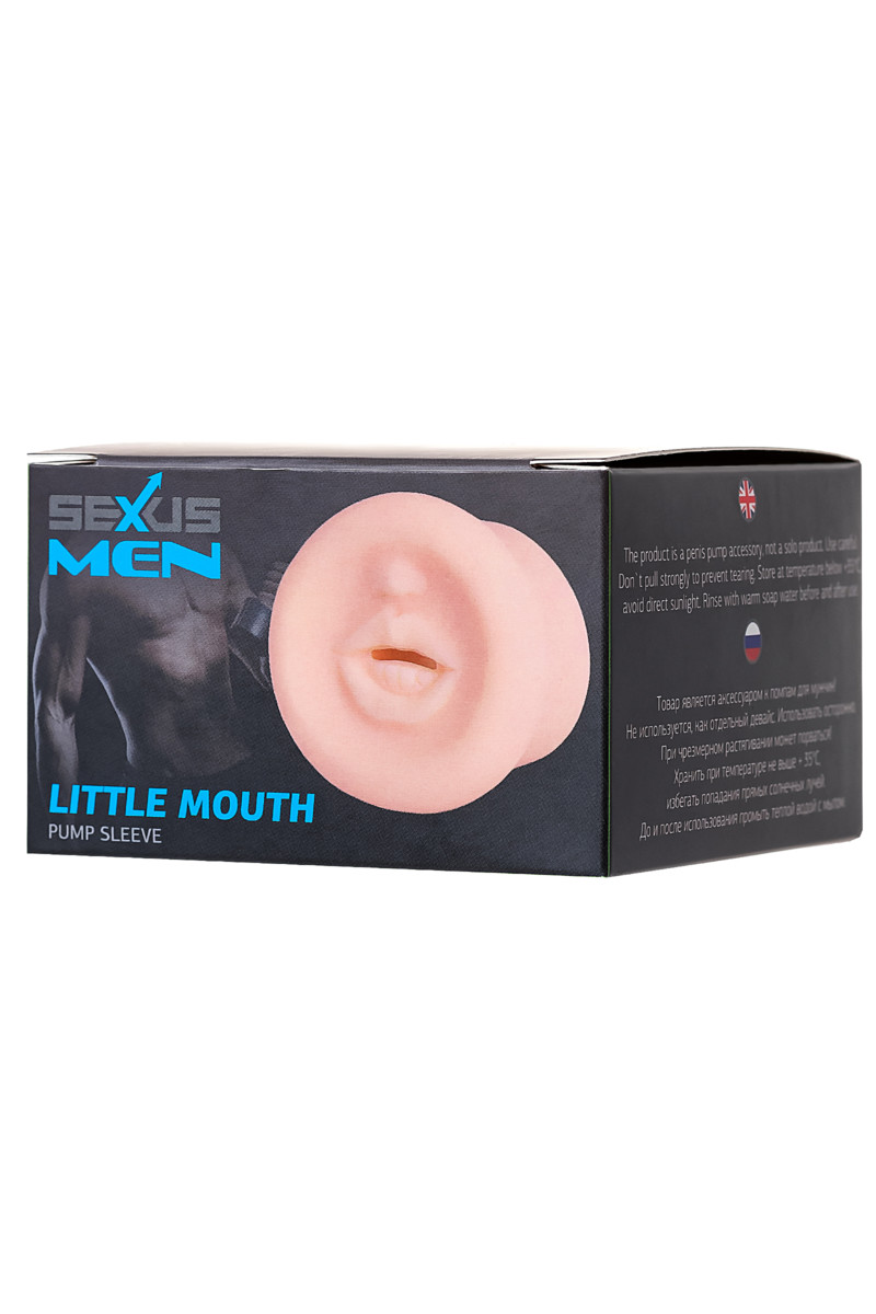 картинка Насадка на помпу Sexus Men LITTLE MOUTH, TPE, телесный, 7,5 см от магазина ErosMania