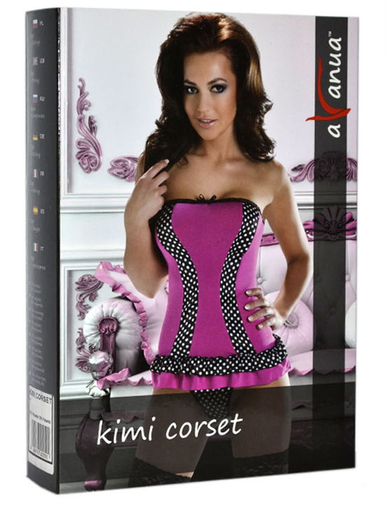 картинка Корсет Kimi, чёрно-розовый, S/M от магазина ErosMania