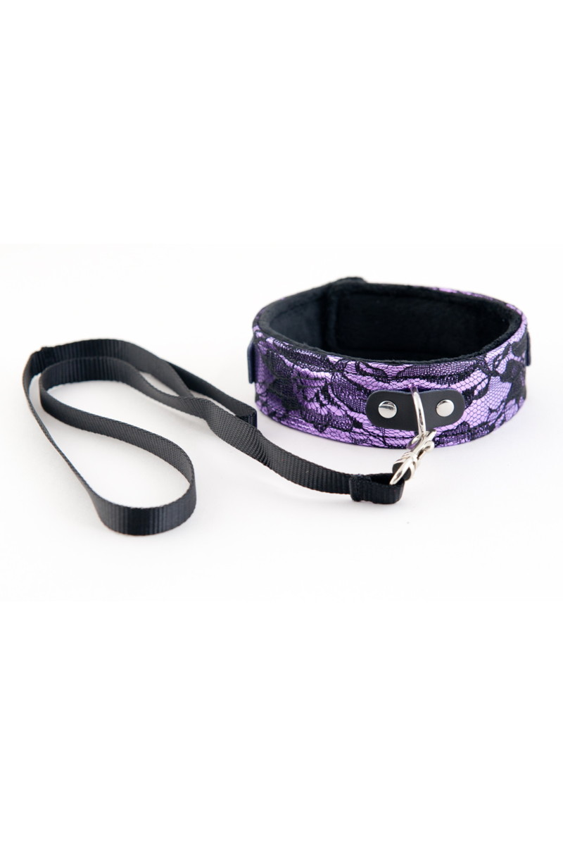 картинка Кружевной ошейник TOYFA Marcus, розовый, 44,5 см от магазина ErosMania