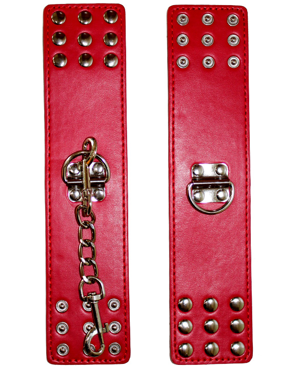 картинка Наручники, с фиксацией, красные от магазина ErosMania