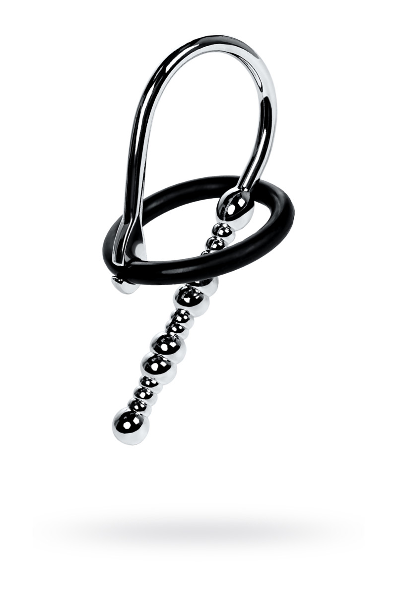 картинка Уретральный плаг-бусины TOYFA Metal  с мягким фиксириющим кольцом, серебряный от магазина ErosMania