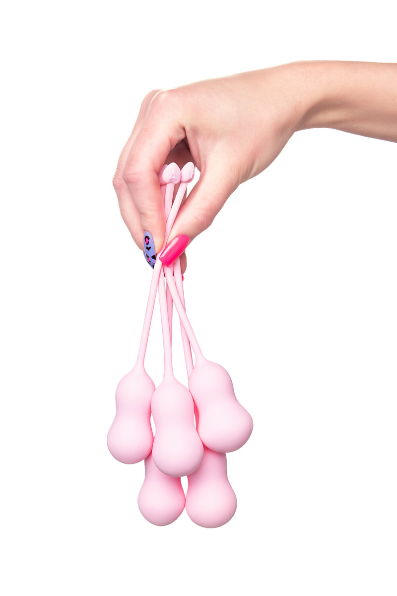 картинка Набор вагинальных шариков Flovetta by Toyfa TULIPS, силикон, розовый, 5,3 см от магазина ErosMania