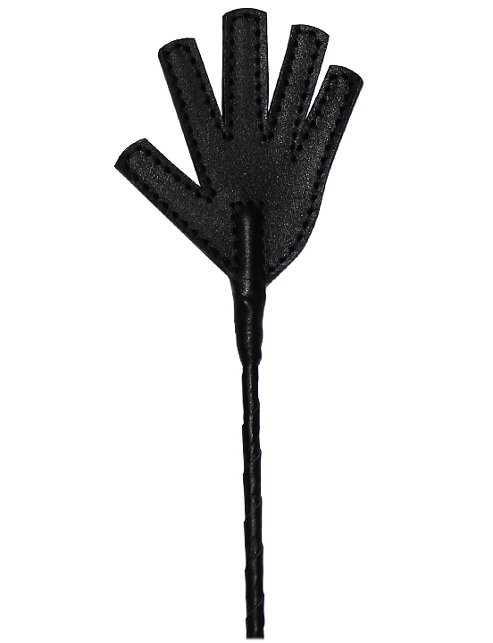 картинка Стек витой, наконечник «ладошка», короткий, чёрный, 700 мм от магазина ErosMania