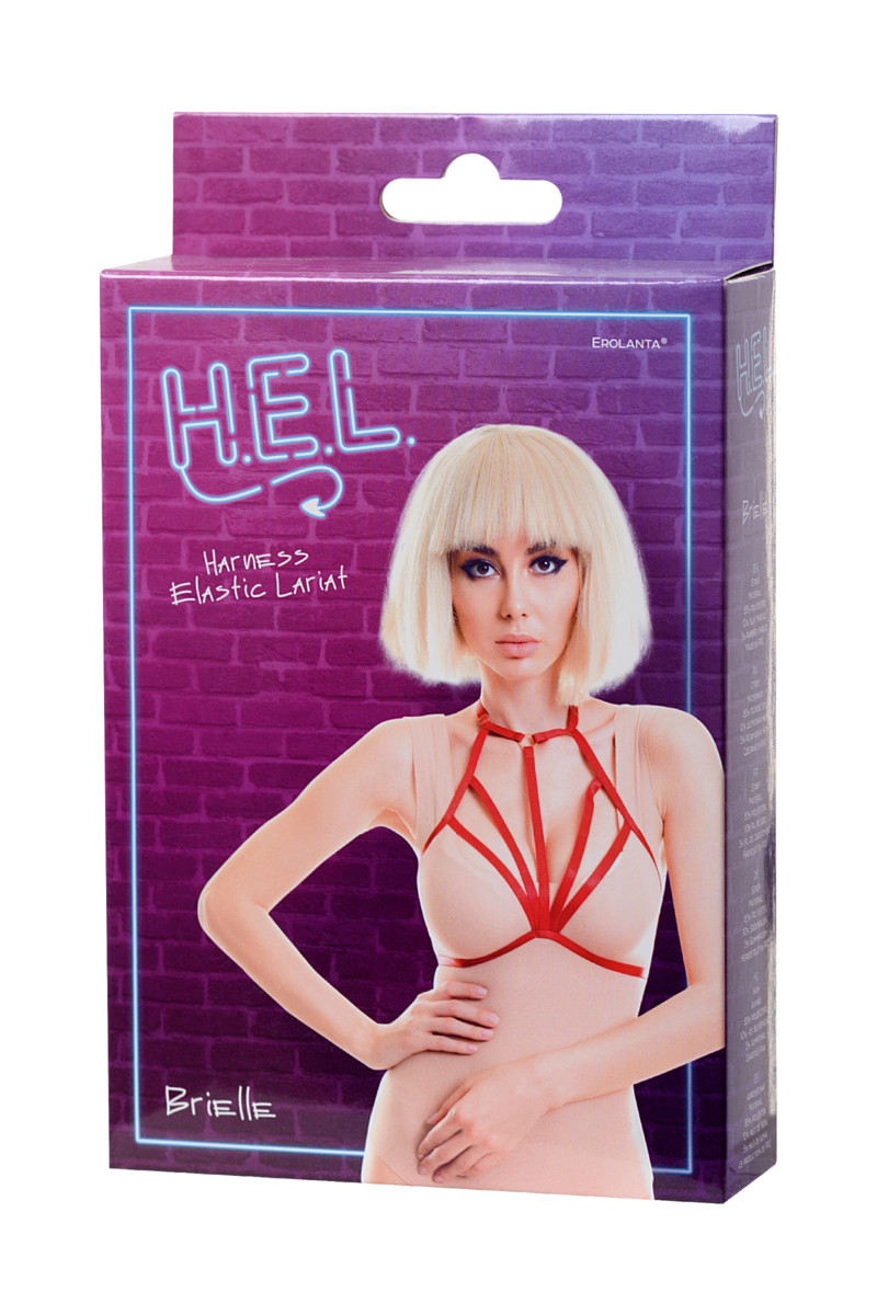 картинка Стреп H.E.L. Brielle, текстиль, красный, OS от магазина ErosMania