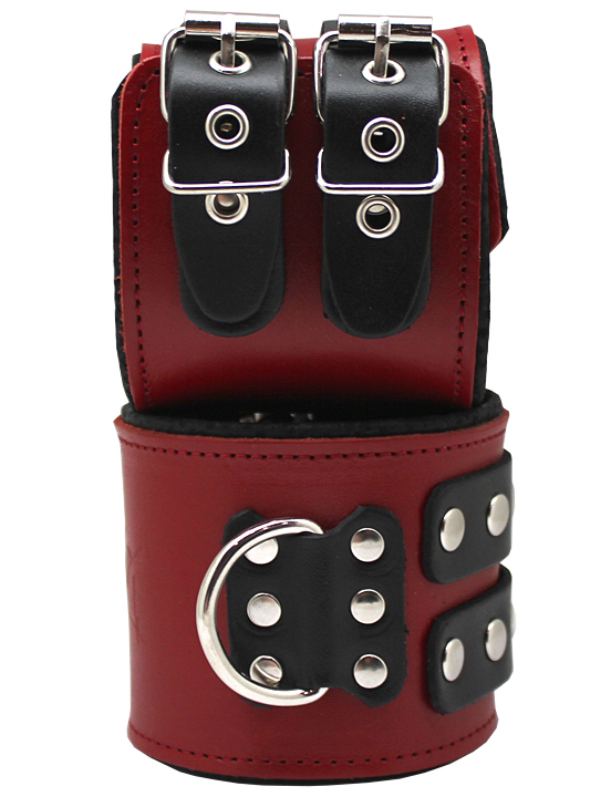 картинка Наручники широкие, на мягкой подкладке, красные, размер универсальный от магазина ErosMania