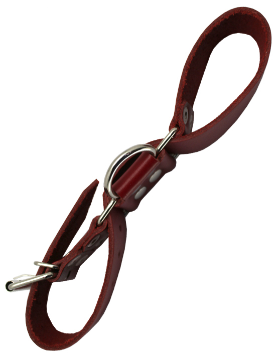 картинка Наручи ременные с полукольцом, красный, размер универсальный от магазина ErosMania