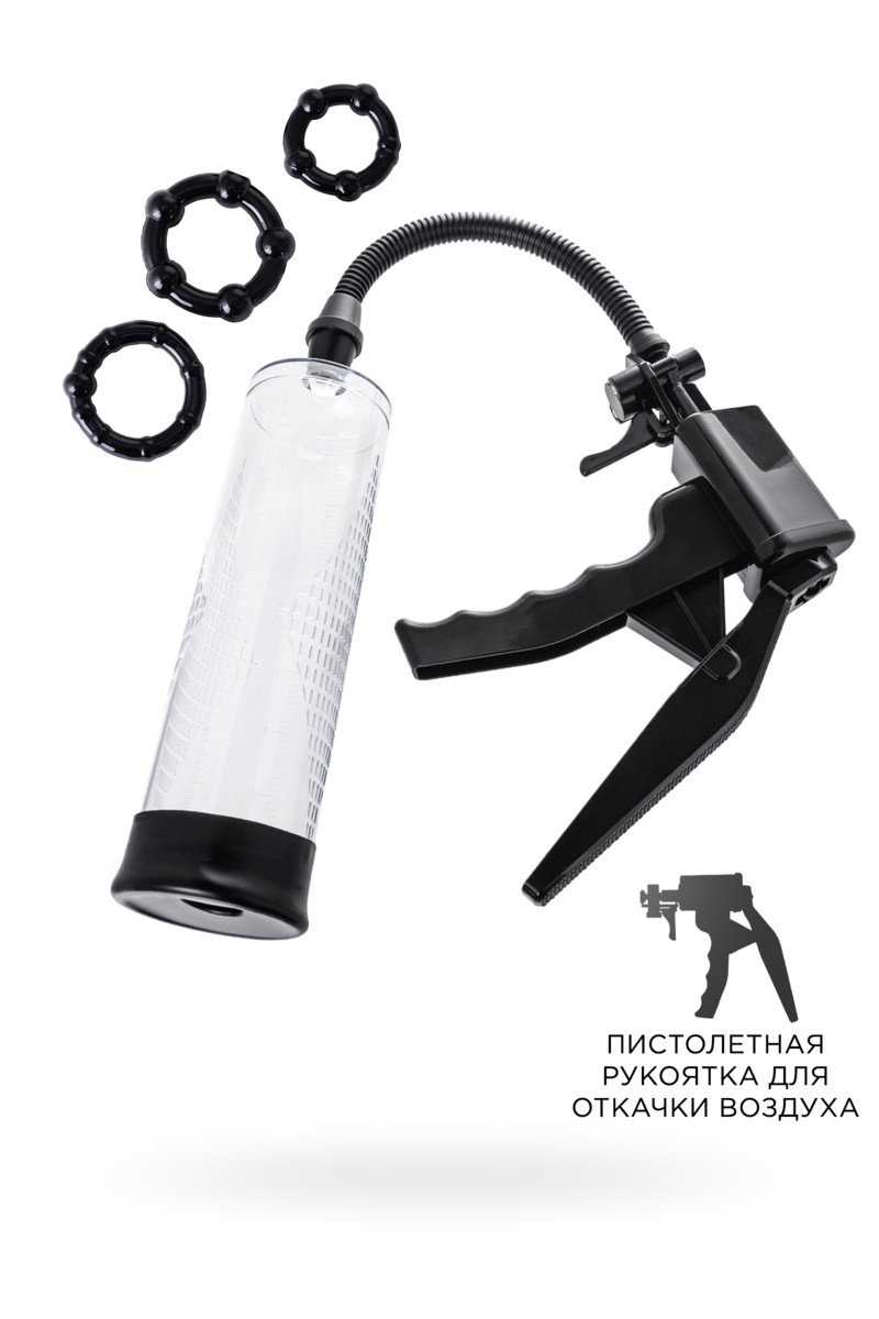 картинка Механическая помпа для пениса Sexus Men Erection Mads, ABS-пластик, черная, 62 см от магазина ErosMania