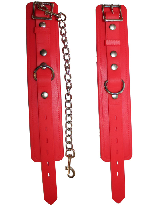 картинка Наручники силиконовые, с фиксацией, красные от магазина ErosMania