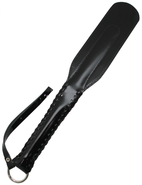 картинка Хлопушка узкая, лакированная, красно-чёрная от магазина ErosMania