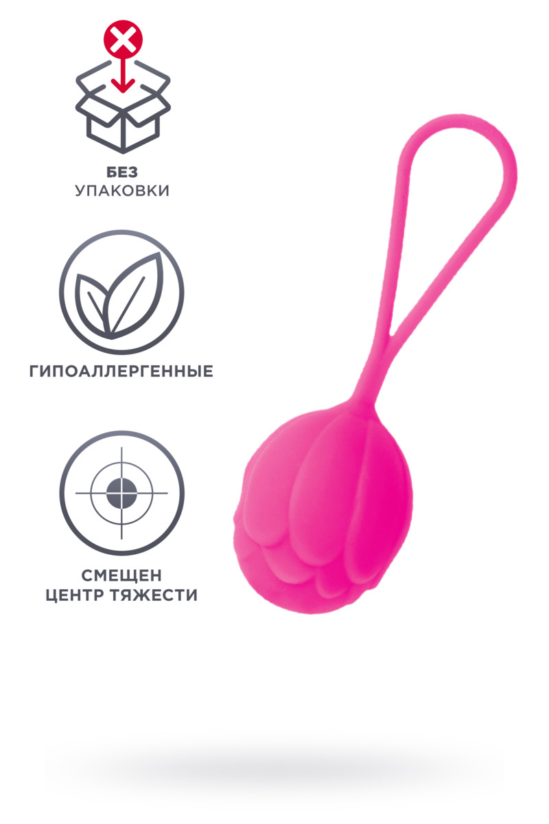 картинка Вагинальный шарик, силикон, розовый, 10,5 см (в пакете) от магазина ErosMania