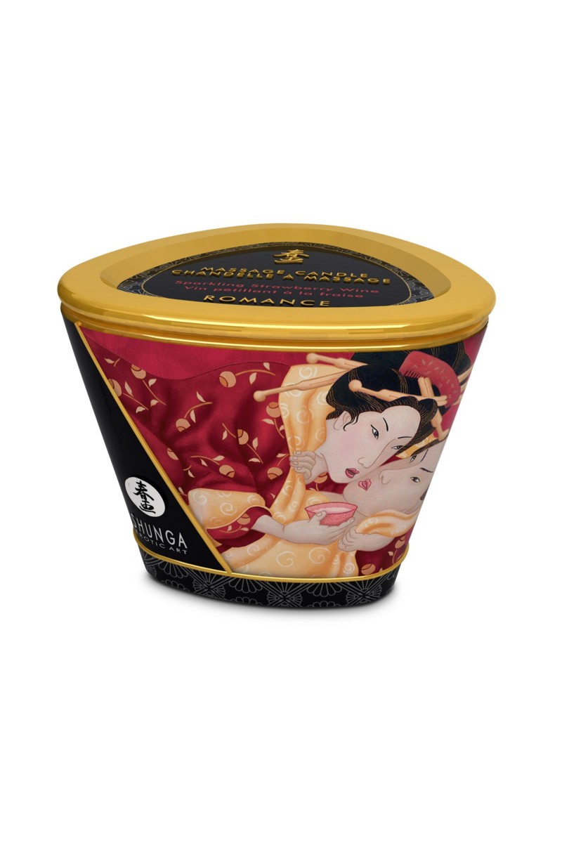 картинка Массажное аромамасло Shunga Romance, клубника и шампанское, 170 мл от магазина ErosMania