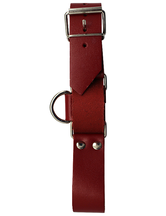 картинка Наручи ременные с полукольцом, красный, размер универсальный от магазина ErosMania