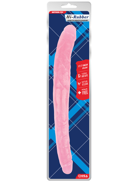 картинка Фаллоимитатор сдвоенный, розовый, 37-46x450 мм от магазина ErosMania