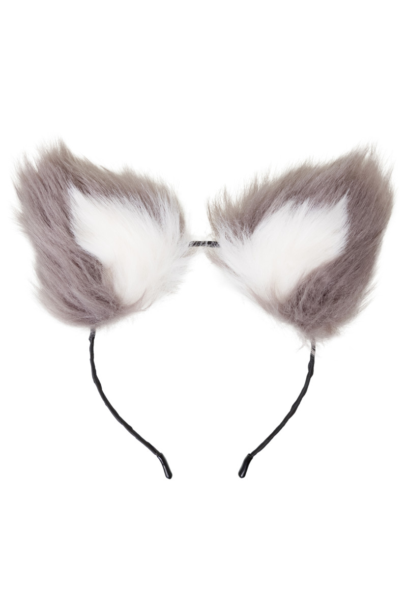 картинка Анальная втулка с хвостом и ушки Metal by Toyfa, металл, серебристая, 44,4 см от магазина ErosMania