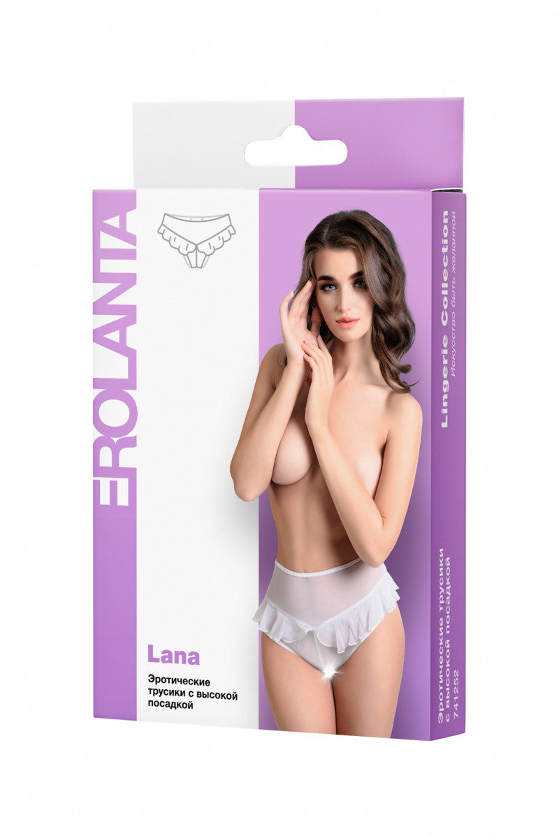 картинка Эротические трусики с высокой посадкой Erolanta Lana, белый (46-48) от магазина ErosMania