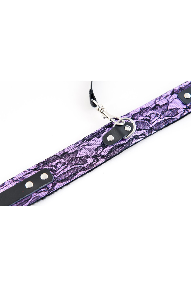 картинка Кружевной ошейник TOYFA Marcus, розовый, 44,5 см от магазина ErosMania