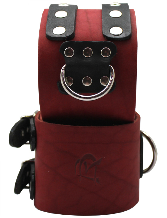 картинка Поножи на цепи без подкладки, красные, размер универсальный от магазина ErosMania