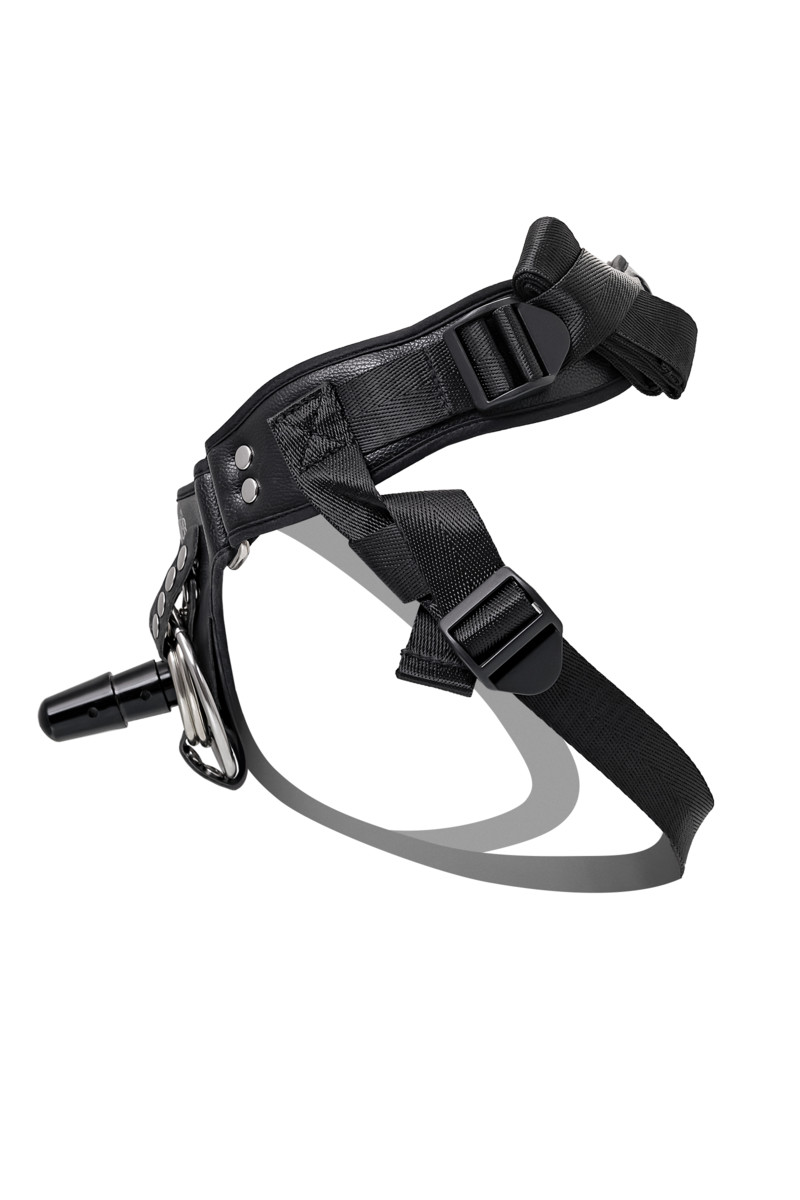 картинка Трусики для страпона  RealStick CALIBER, экокожа, черные от магазина ErosMania