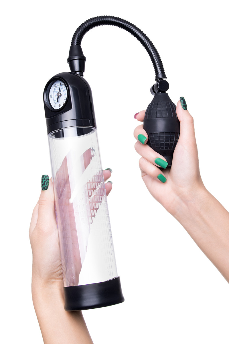 картинка Механическая помпа Sexus Men Training Roald, ABS-пластик, черная, 61 см от магазина ErosMania