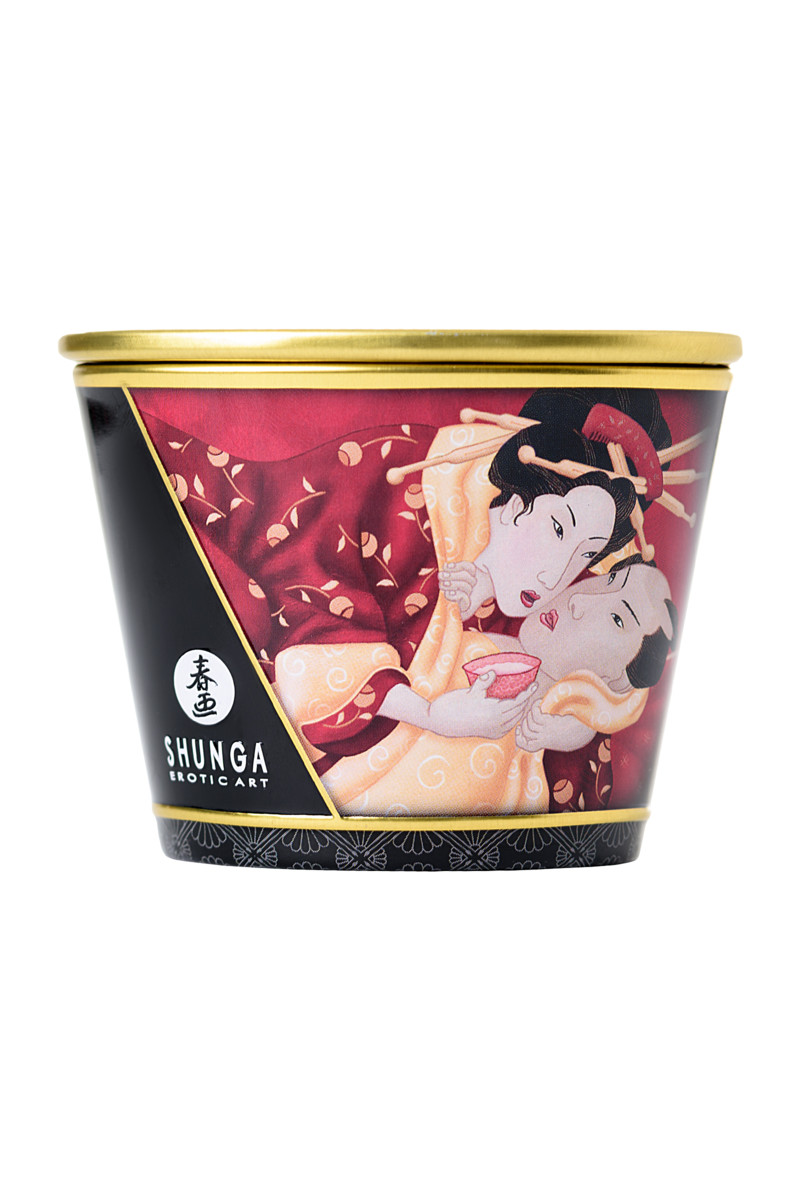 картинка Массажное аромамасло Shunga Romance, клубника и шампанское, 170 мл от магазина ErosMania