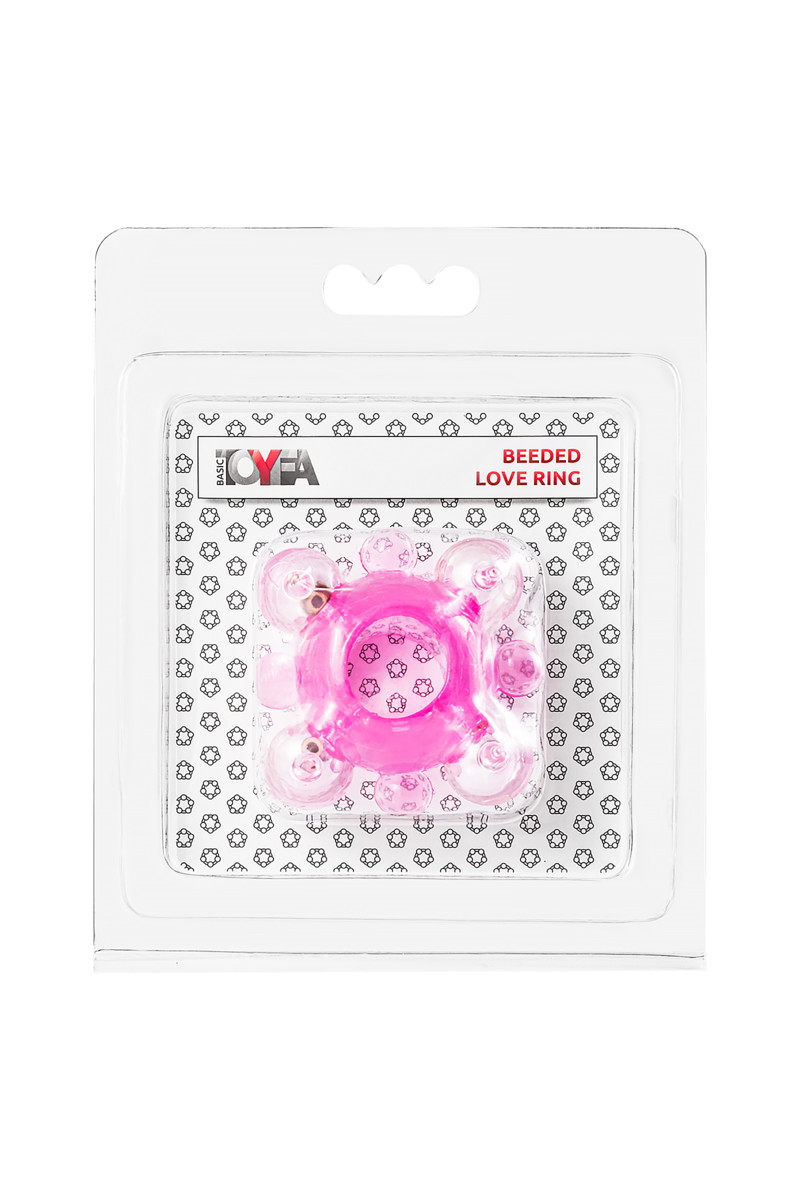 картинка Эрекционное кольцо с бусинками TOYFA, TPE, розовый от магазина ErosMania