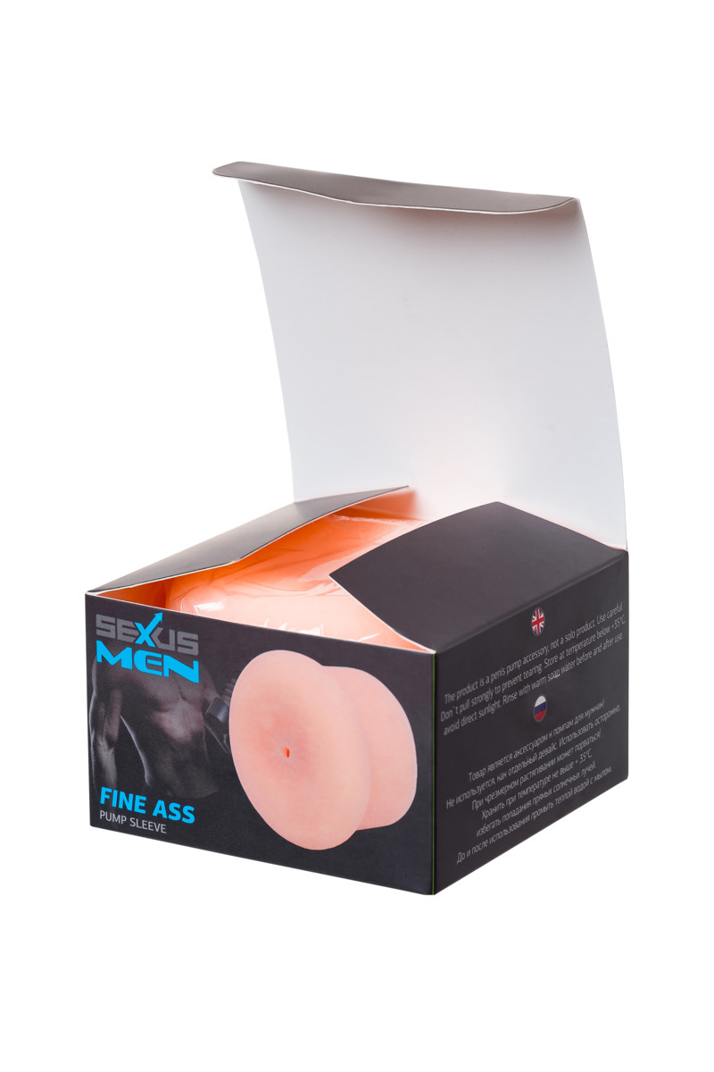 картинка Насадка на помпу Sexus Men FINE ASS, TPE, телесный, 7,5 см от магазина ErosMania