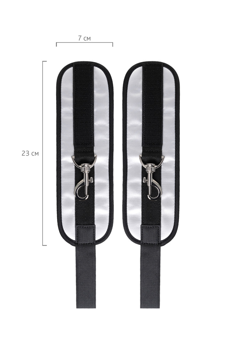 картинка Фиксаторы для рук Anonymo, полиэстер, серебряные, 23 см от магазина ErosMania