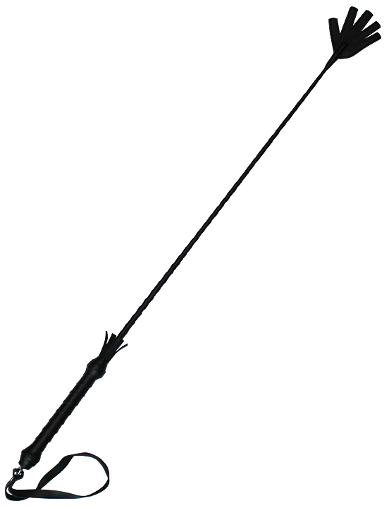 картинка Стек витой, наконечник «ладошка», короткий, чёрный, 700 мм от магазина ErosMania