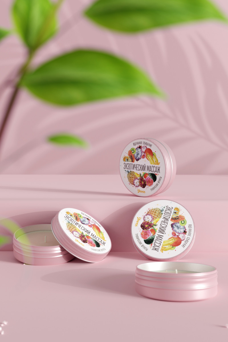 картинка Массажная свеча Yovee «Экзотический массаж», тропические фрукты, 30 мл от магазина ErosMania