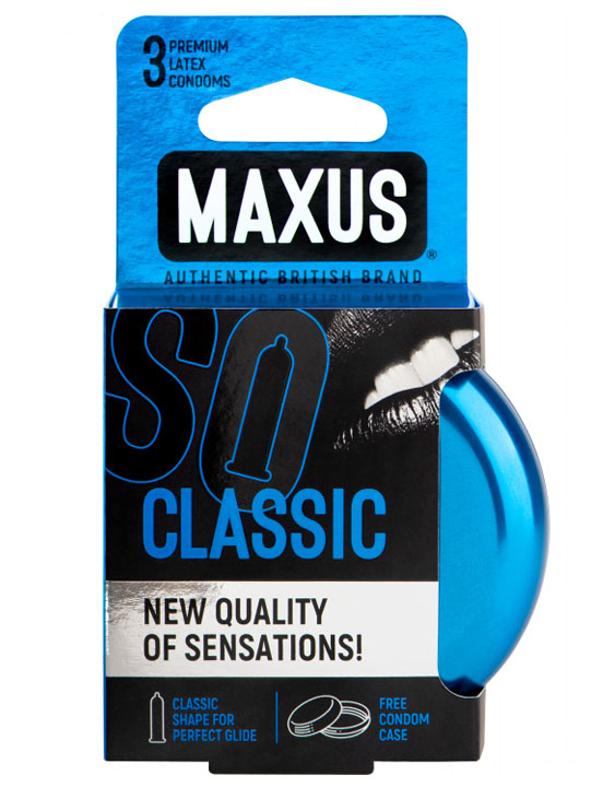 картинка Презервативы MAXUS Classic, классические, 3 шт., ж/к от магазина ErosMania