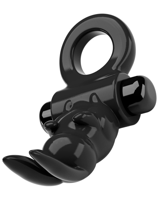 картинка Виброкольцо зайчик, 10 режимов, TPR, d24x44 мм от магазина ErosMania