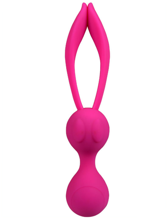 картинка Шарики вагинальные Rabbit, сплошной силикон, розовые, 160x32,5 мм от магазина ErosMania