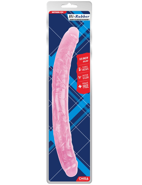 картинка Фаллоимитатор сдвоенный, розовый, 47x460 мм от магазина ErosMania