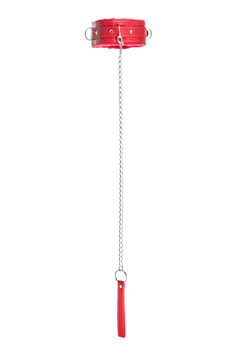 картинка Ошейник Anonymo #0403, PU кожа, красный от магазина ErosMania